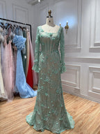 Luxury Pink 3D Floral Beaded Mermaid Gown LA73774