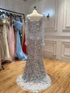 Luxury Pink 3D Floral Beaded Mermaid Gown LA73774