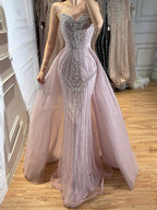 Luxury Nude Sweetheart Baroque Beaded Fitted Mermaid Dress LA73831