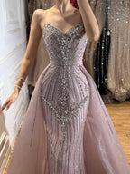 Luxury Nude Sweetheart Baroque Beaded Fitted Mermaid Dress LA73831