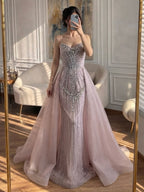 Luxury Nude Sweetheart Baroque Beaded Fitted Mermaid Dress LA73831
