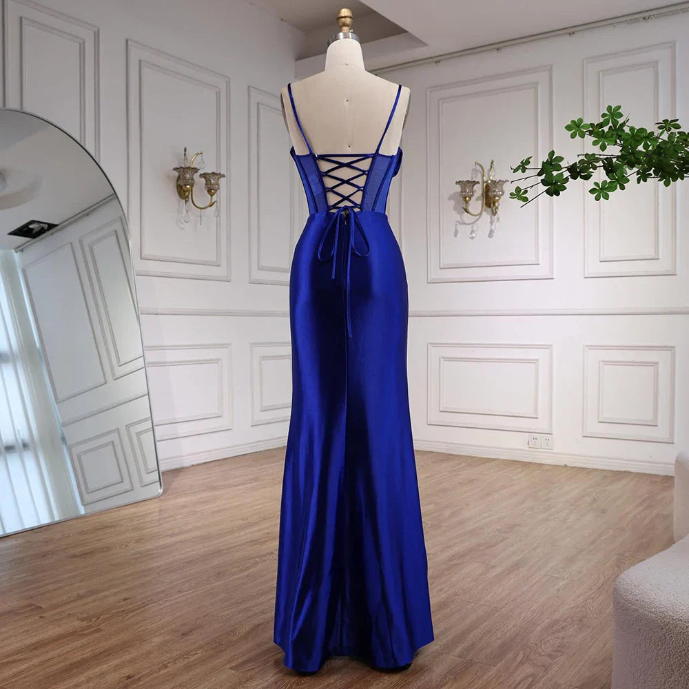 Pink Mermaid Sweetheart Ruched Silk Satin Evening Dress LA73153 - SERENE HILL