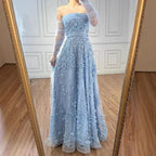 Elegant Pink 3D Flowers Evening Dress with Gloves LA72912