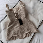 Luxury Nude Pearl Beaded A-Line Mini Evening Dress LA73211 - SERENE HILL