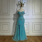 Luxury White Nude Mermaid Split Evening Dress LA72262