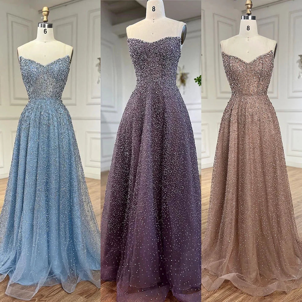 Caramel A-Line Elegant Evening Dress for Women - Wedding Party 2025 LA72147